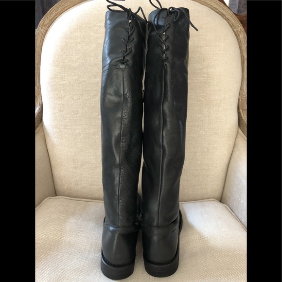 Fiorentini Baker Boots Over Knee Black Zipper - Picture 6 of 9